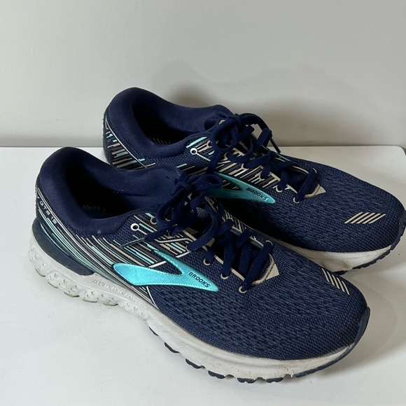 Brooks Sz. 11 GTS19 Adrenaline Navy Mesh Knit Lightweight Athletic Running Shoe - Picture 8 of 12